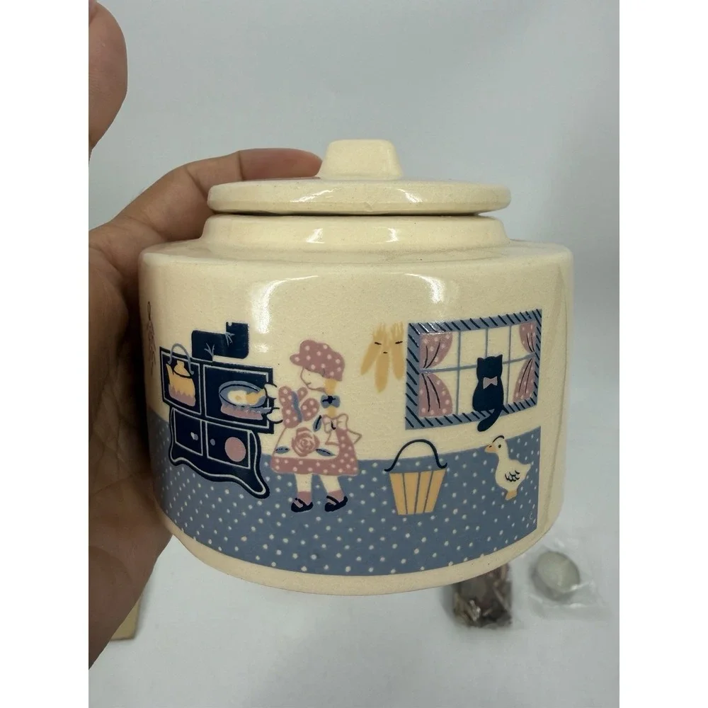 VTG Kmart Taiwan Potpourri Simmering Set Ceramic Warmer Goose w/ Box